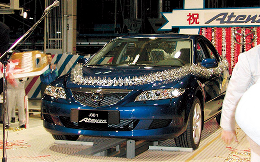 Production start ceremony for Mazda6 (known as Atenza in Japan) (2002)