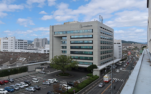 Looking in the direction of Hiroshima station from the rooftop of Mazda Hospital (2020)