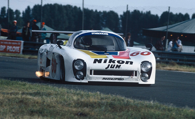 Mazda 717C full-fledged racing car places 10th overall, winning the company's first class title (1983)