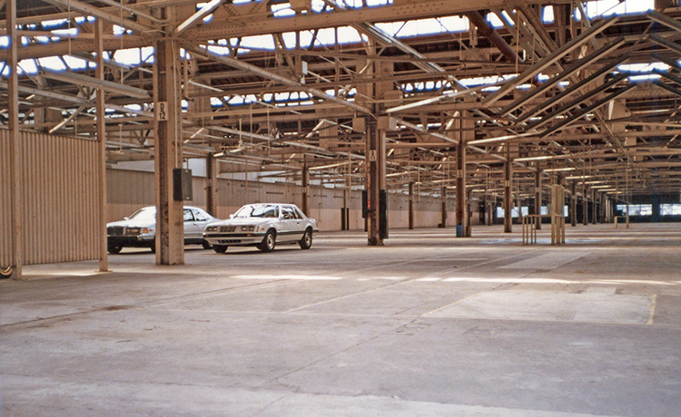 Construction site for Mazda R&D Center Yokohama, where Ford’s assembly plant once stood in Japan (1984)