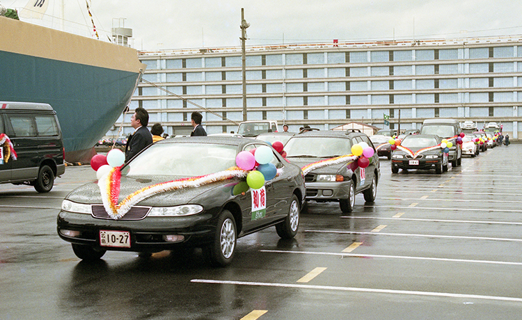 1996年の初荷歓送式 (宇品東地区西埠頭)