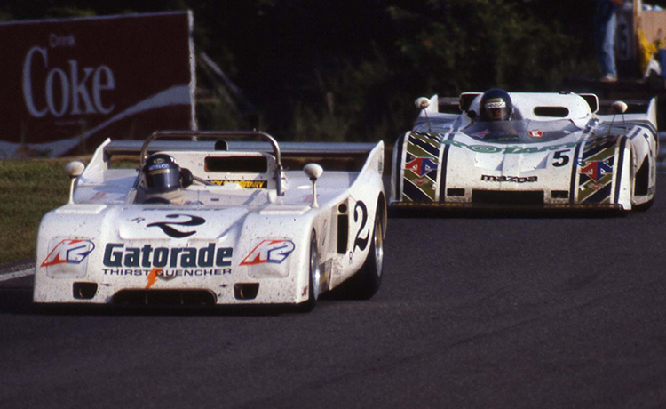 総合3位のシェブロンB36(左)と総合優勝したマーチ75S(右) (1978年・全日本富士1000km)
